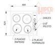 Combo Horno Eléctrico Empotrar Florencia + Anafe 4H Domec