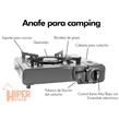 Anafe para Camping a Gas Brogas 465 + Maletin + 4 Cartuchos